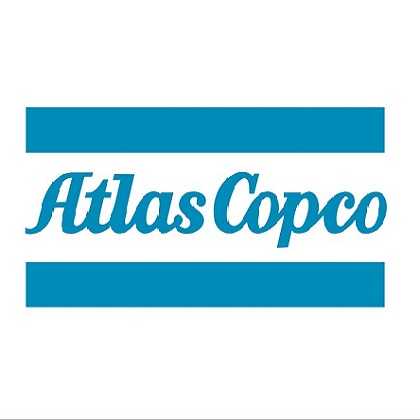 Atlas Copco logo with free space